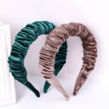 Bandeau fascia per capelli Korean Autumn Winter head band Solid Velvet Folds Hairband for Women Girl Headbands Hair Accessories